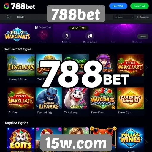 Variedade de jogos disponíveis na 788bet
